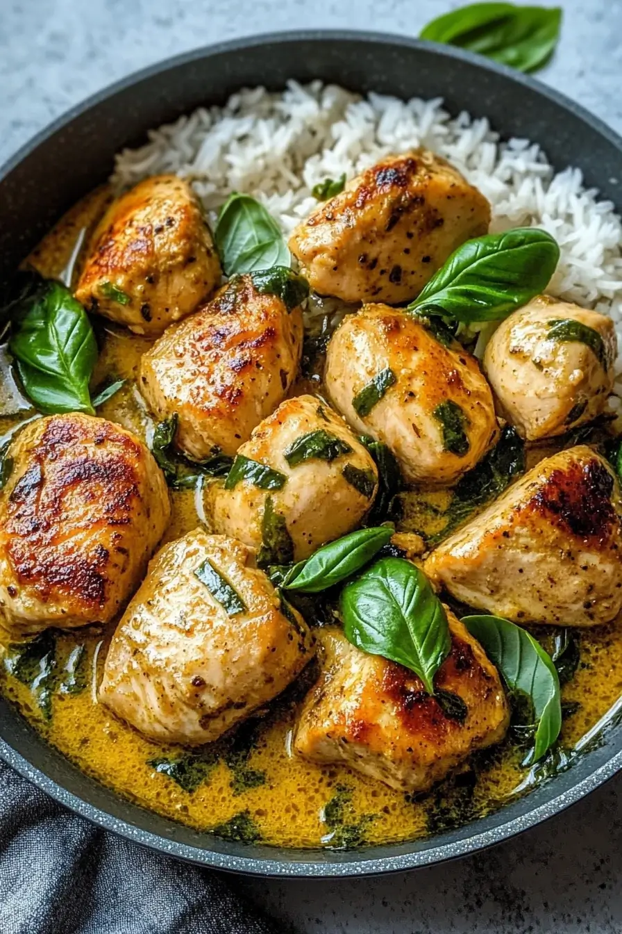 coconut basil chicken curry