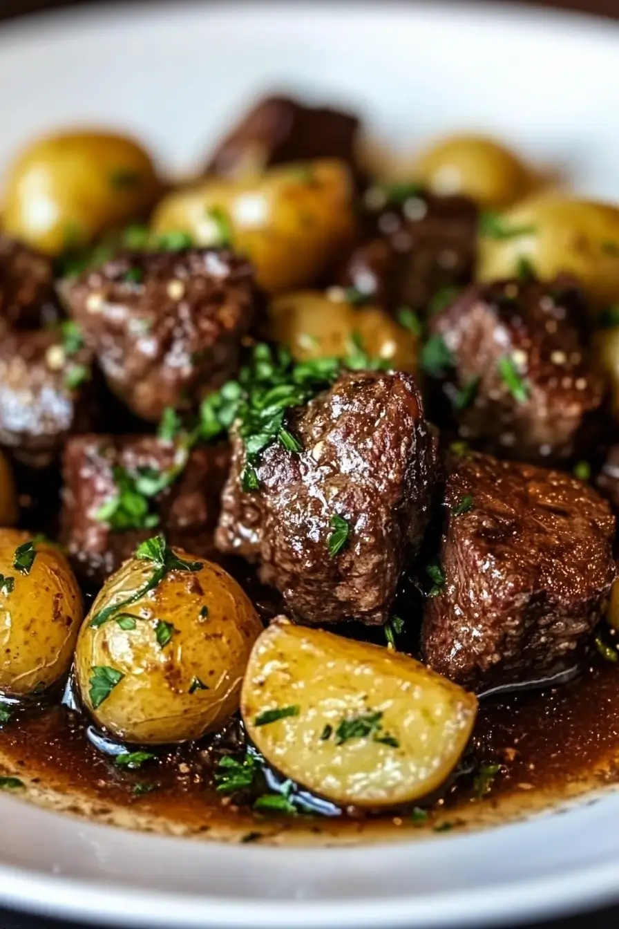 garlic butter beef bites