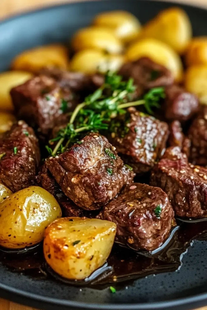 garlic butter beef bites