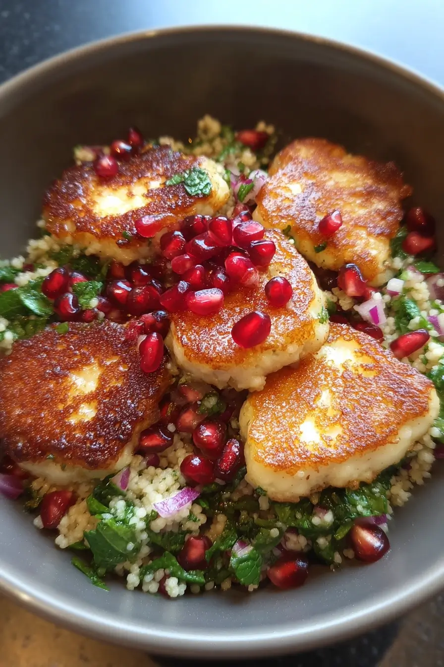 halloumi couscous salad