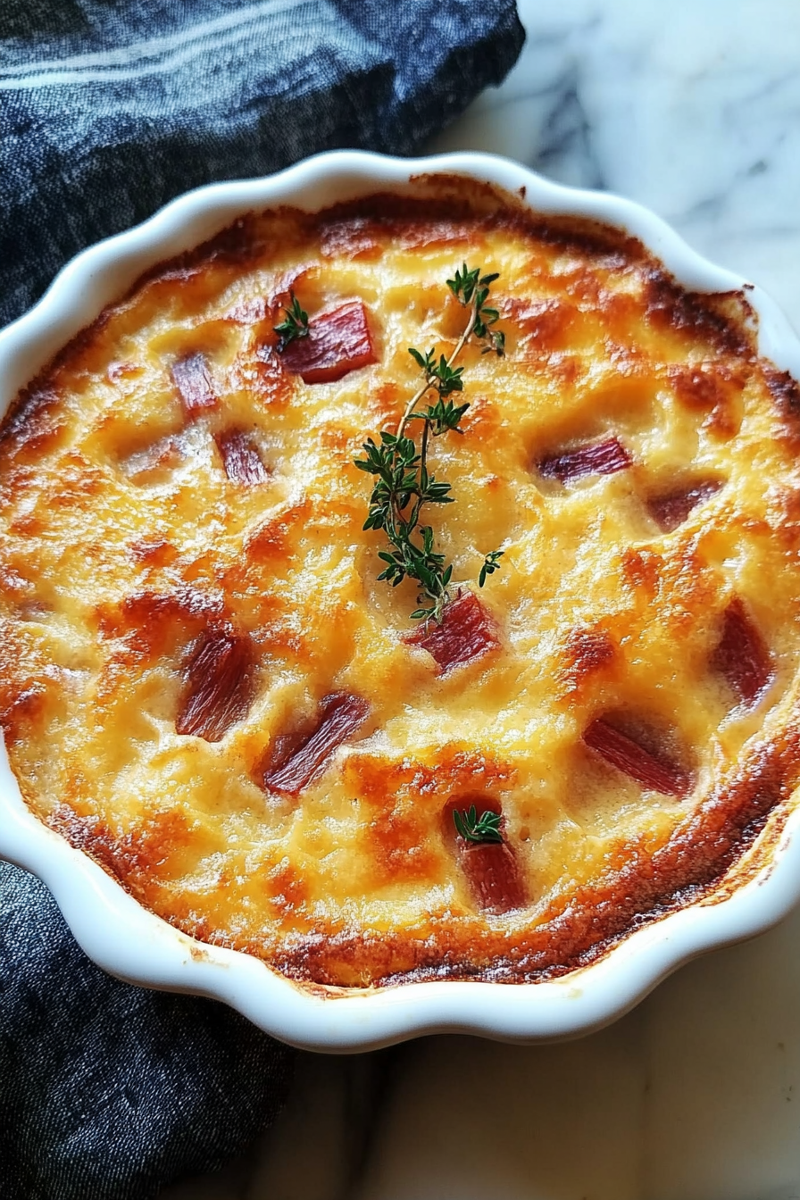 rhubarb pudding