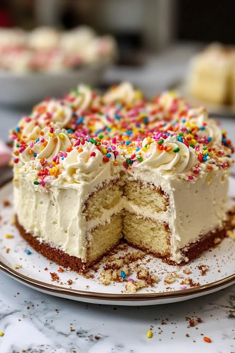 white sheet cake