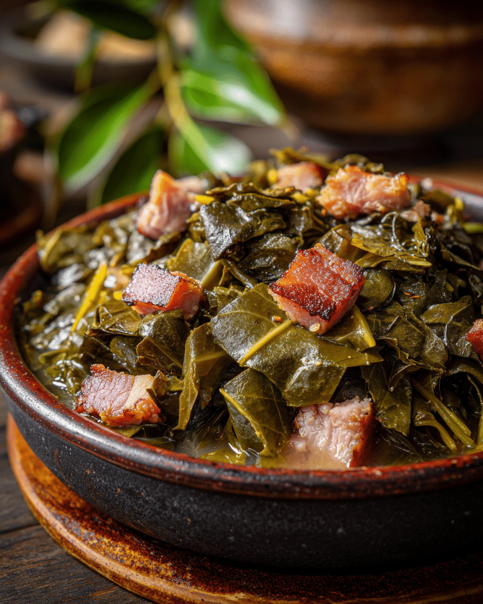 Craving authentic soul food flavors? This Classic Southern Collard Greens With Smoked Turkey recipe delivers tender greens with rich, smoky taste. Discover the secrets to perfect Southern comfort food today.
