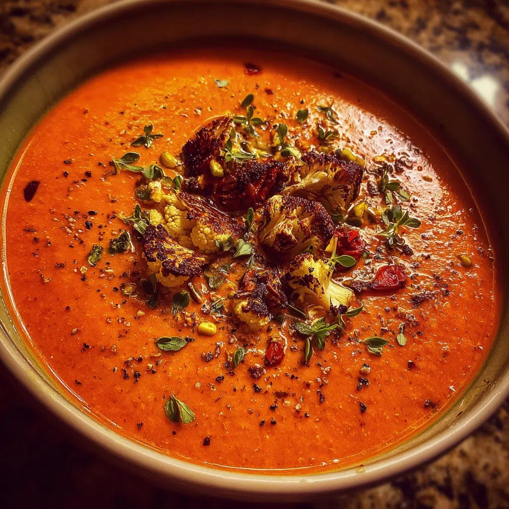 Roasted Vegan Tomato And Cauliflower Bisque