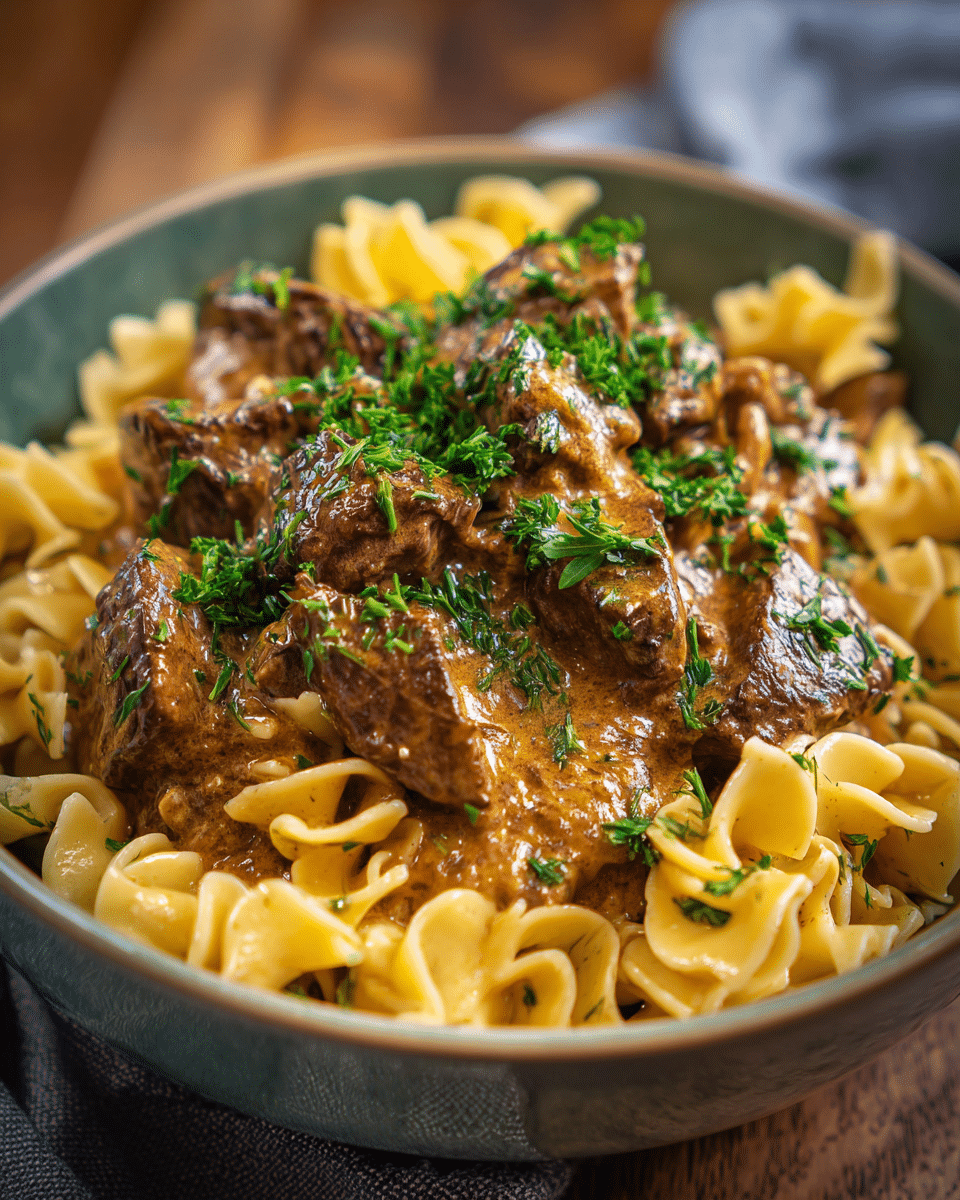 Craving comfort food that cooks itself? This Hearty Slow Cooker Beef Stroganoff delivers rich, tender flavors with minimal effort. Perfect for busy weeknights! Discover now.