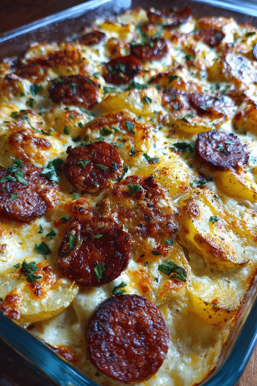 Cheesy Ranch Potatoes and Smoked Sausage: Best One Pan Recipe
