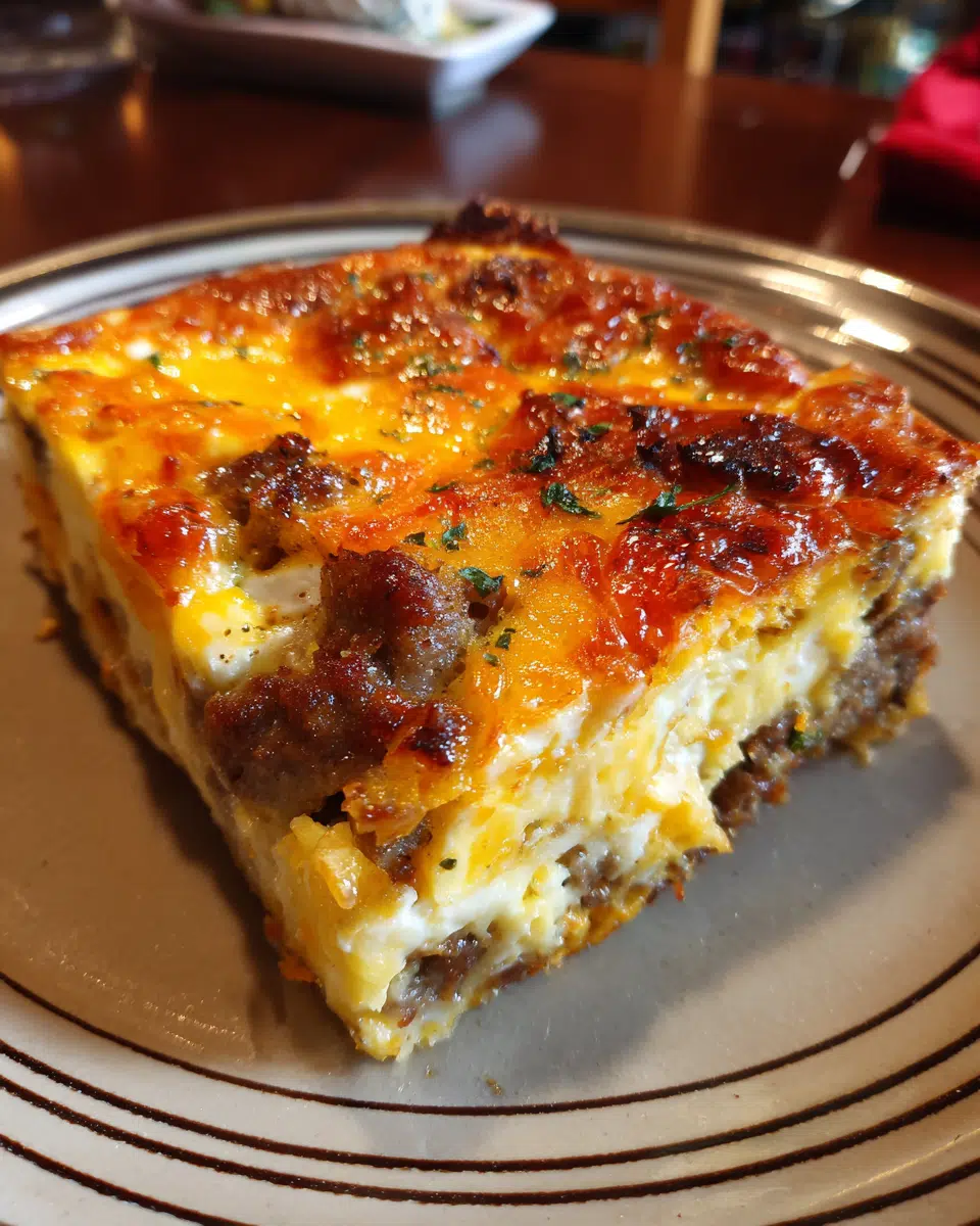 Craving a crowd-pleasing breakfast that's easy to make ahead? This Irresistible Sausage Egg And Cheese Breakfast Casserole feeds everyone with minimal effort. Discover the perfect recipe for busy mornings and special occasions.