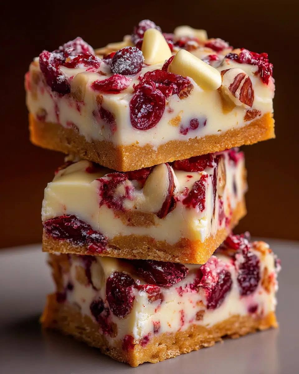 Craving those irresistible holiday treats from Starbucks? Make Rich Starbucks Copycat Cranberry Bliss Bars at home with this easy recipe. Discover the secret!