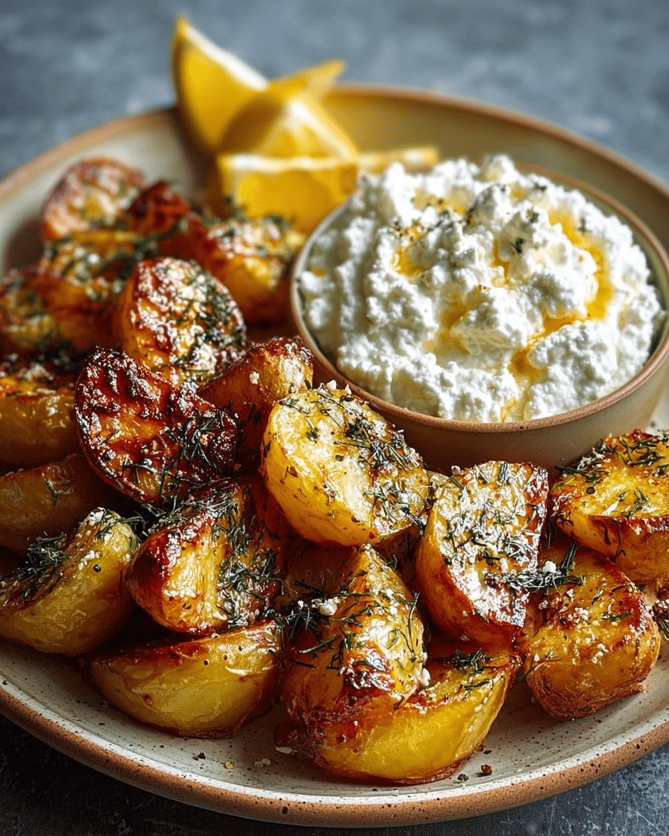 Craving a Mediterranean side dish that'll steal the show? Learn how to make crispy Greek Roasted Potatoes with Whipped Feta that'll transport your taste buds to Greece. Discover now!