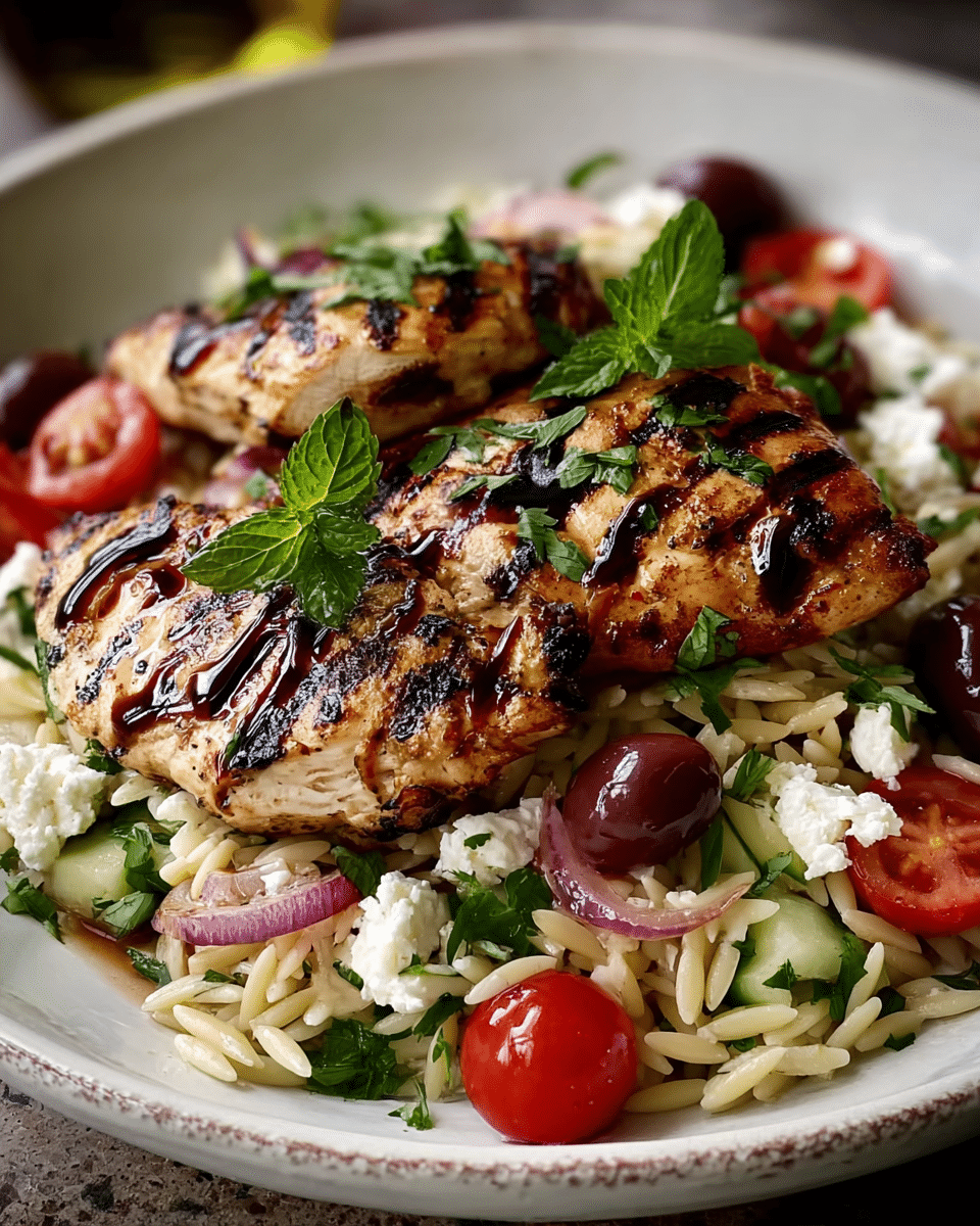 Craving a summer dish that screams fresh and fabulous? Our Grilled Chicken with Strawberry Balsamic Glaze & Ricotta Salata Orzo Salad delivers bold flavors in every bite. Learn how!