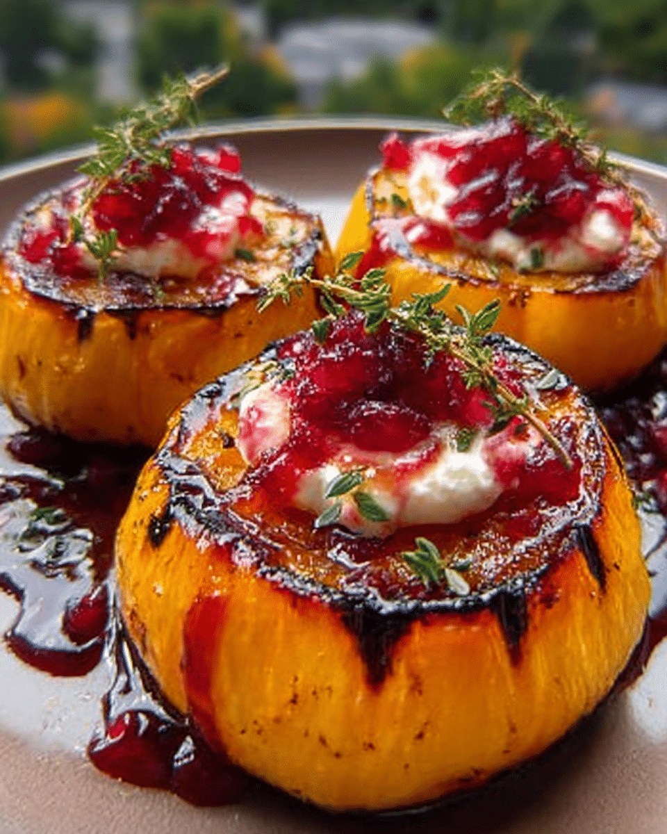 Craving a fall side dish that'll wow your guests? Our Honey-Glazed Acorn Squash with Creamy Goat Cheese and Cranberry Drizzle delivers restaurant-worthy flavor in minutes. Discover now!