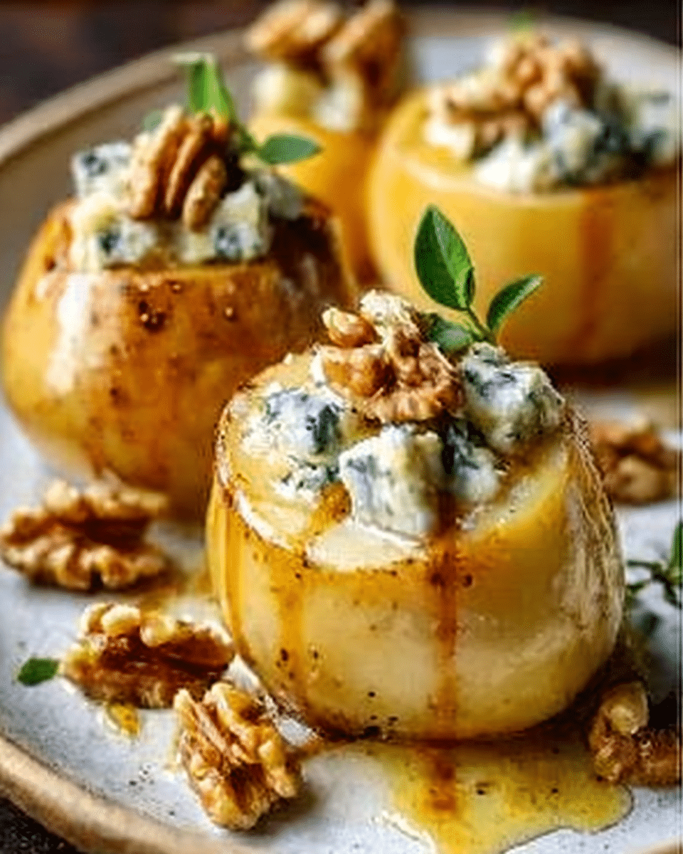 Craving an elegant appetizer that'll impress your dinner guests? Learn how roasted pears with blue cheese and walnuts transform simple ingredients into a stunning starter. Discover now!