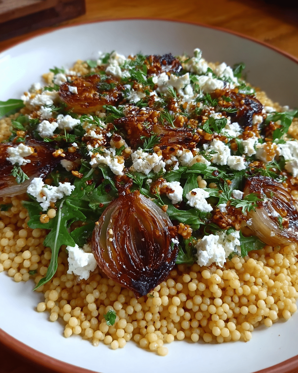 Craving a side dish that'll steal the show? Our Caramelized Shallot & Herbed Goat Cheese Couscous Salad transforms ordinary ingredients into an unforgettable flavor adventure. Learn more!
