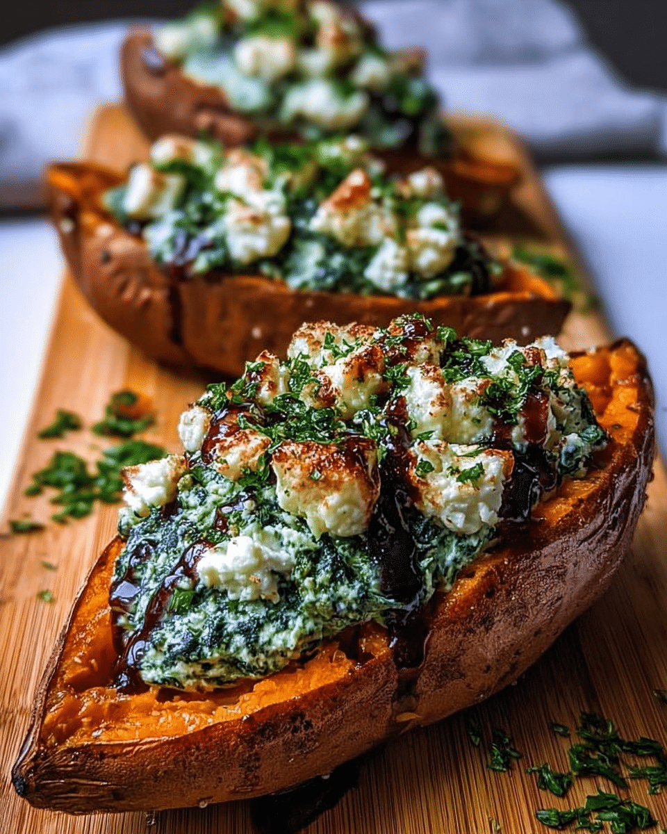 Craving a gourmet vegetarian side that'll wow your taste buds? Our Creamy Ricotta & Spinach Stuffed Sweet Potatoes deliver restaurant-quality flavor in one easy recipe. Learn how!