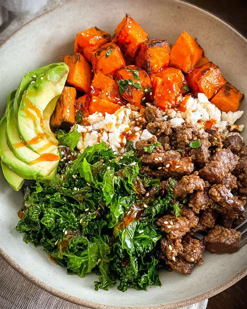Craving a flavor explosion? Our Sweet Potato Beef Bowl with Hot Honey transforms weeknight dinners into a spicy sweet sensation everyone will devour. Try now!