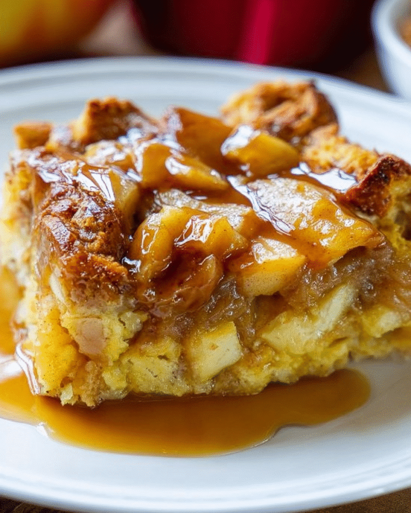 How to Make a Sweet Dessert Breakfast Casserole with Apples