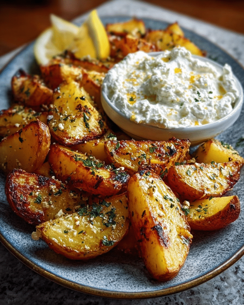Greek Roasted Potatoes with Whipped Feta: Flavor Explosion!