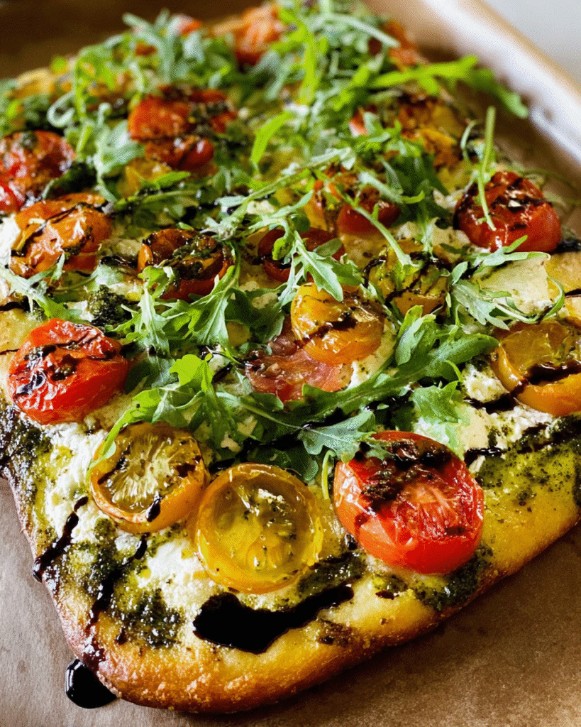How to Make an Epic Roasted Tomato & Goat Cheese Flatbread