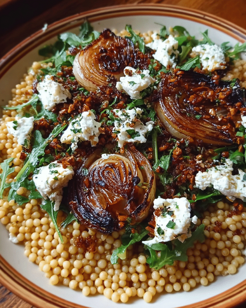 Caramelized Shallot Goat Cheese Couscous: A Flavor Explosion!