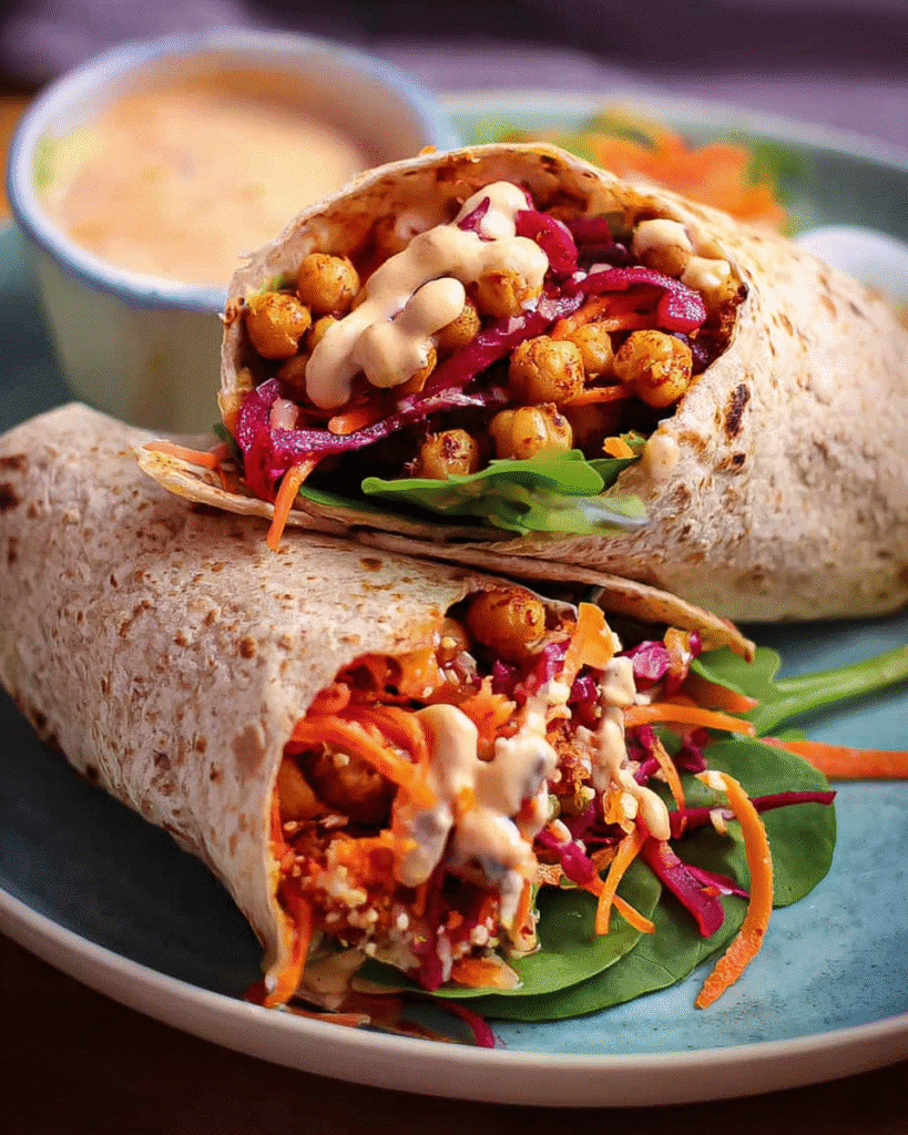Roasted Beet and Chickpea Wraps: Zesty Veggie Delight!