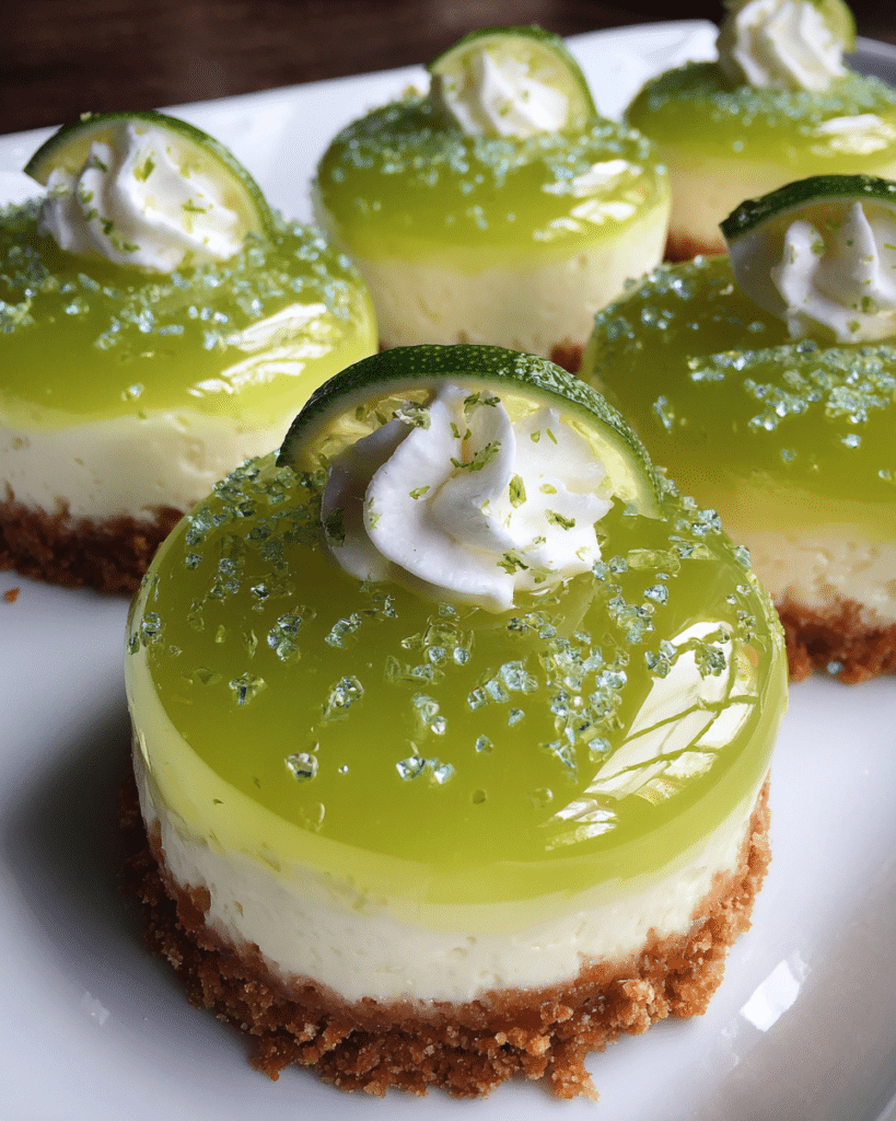 Diamond Lime Cheesecake Domes with Crystal Glaze