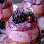 Blackberry Lavender Crystal Cheesecake Bombs