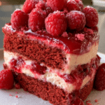 Raspberry Red Velvet Mousse Layer Cake