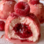 Rose Gold Raspberry Cheesecake Bombs