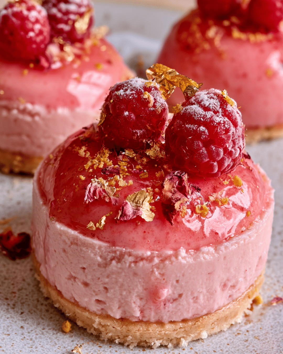 Roseberry Lemon Velvet Dream Domes with Gold Mirror Finish