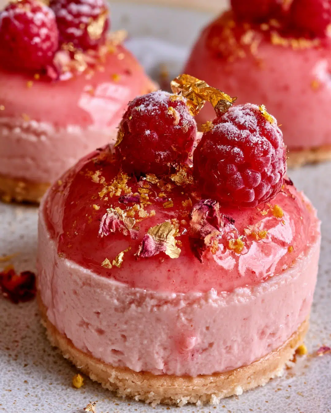 Roseberry Lemon Velvet Dream Domes with Gold Mirror Finish